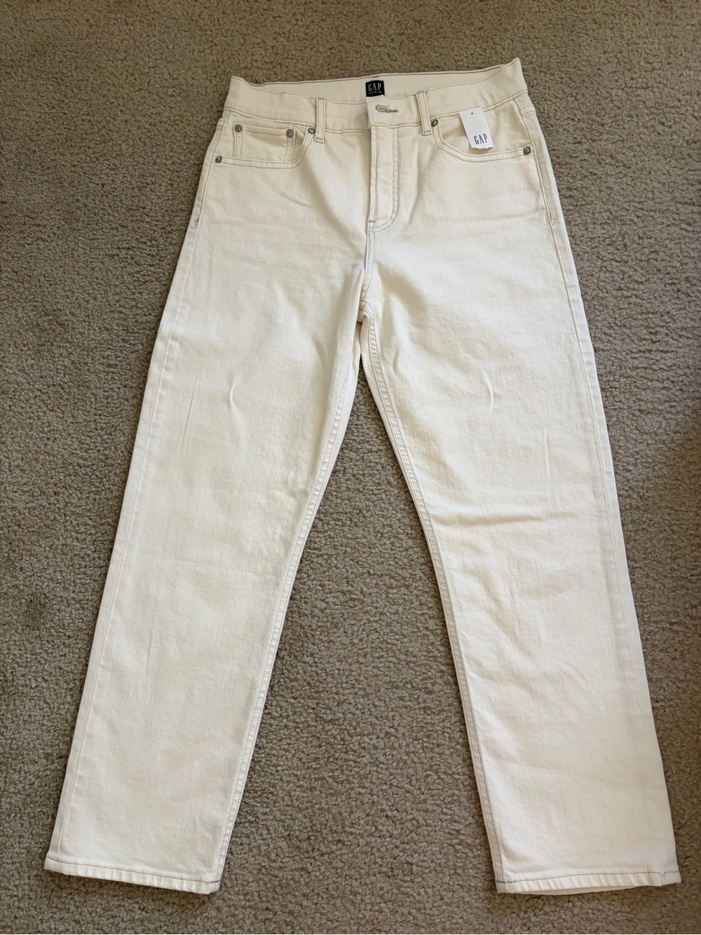 GAP Women’s Off-White Straight-Leg Denim Jeans